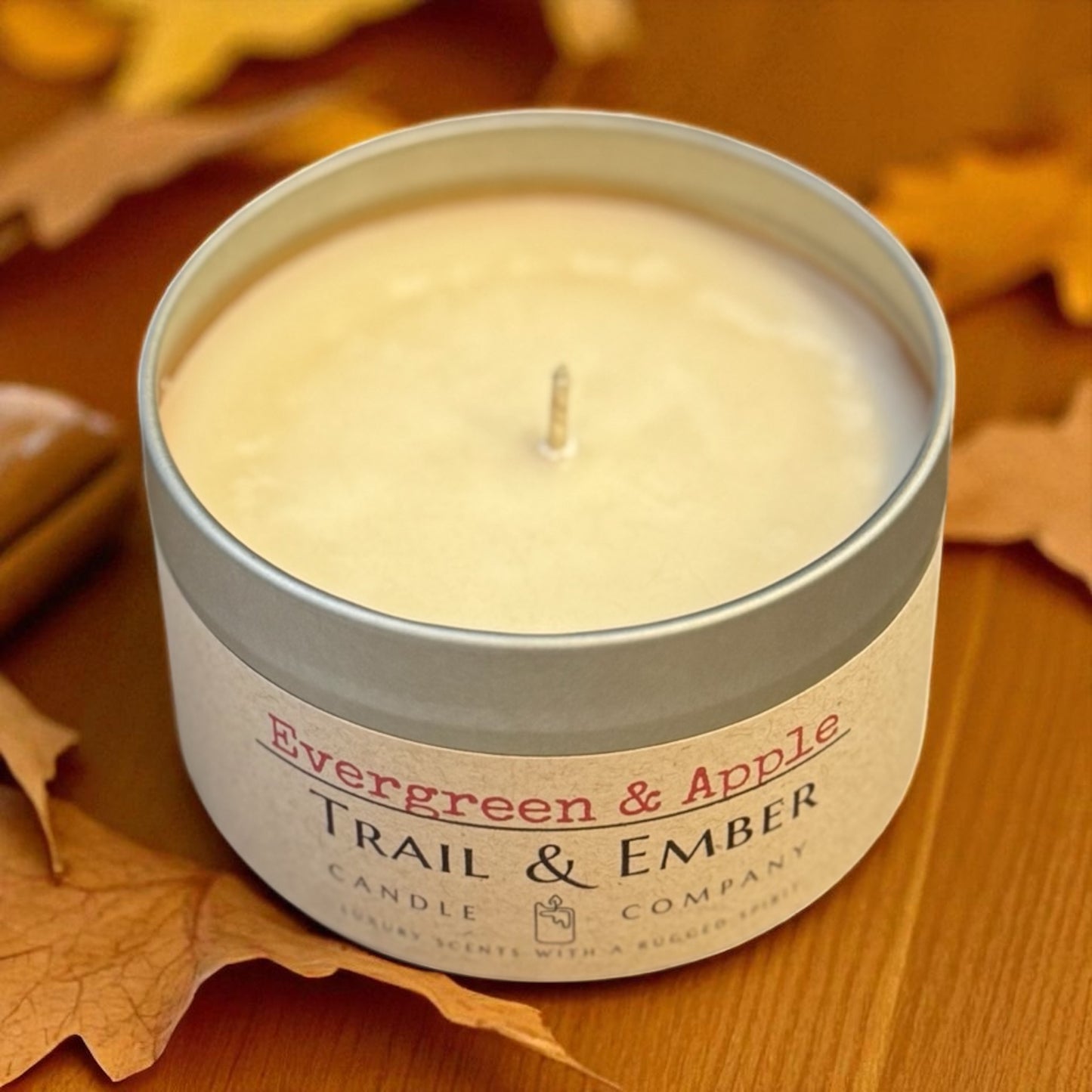 Evergreen & Apple Soy Travel Candle