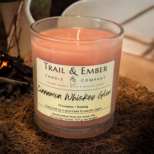 Cinnamon Whiskey Glow Soy Blend Candle
