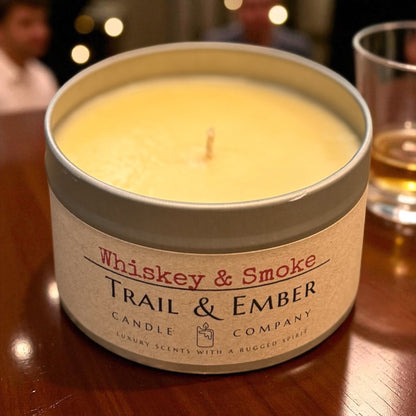 Whiskey & Smoke Soy Travel Candle