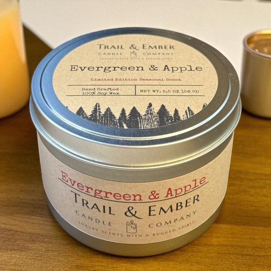 Evergreen & Apple Soy Travel Candle