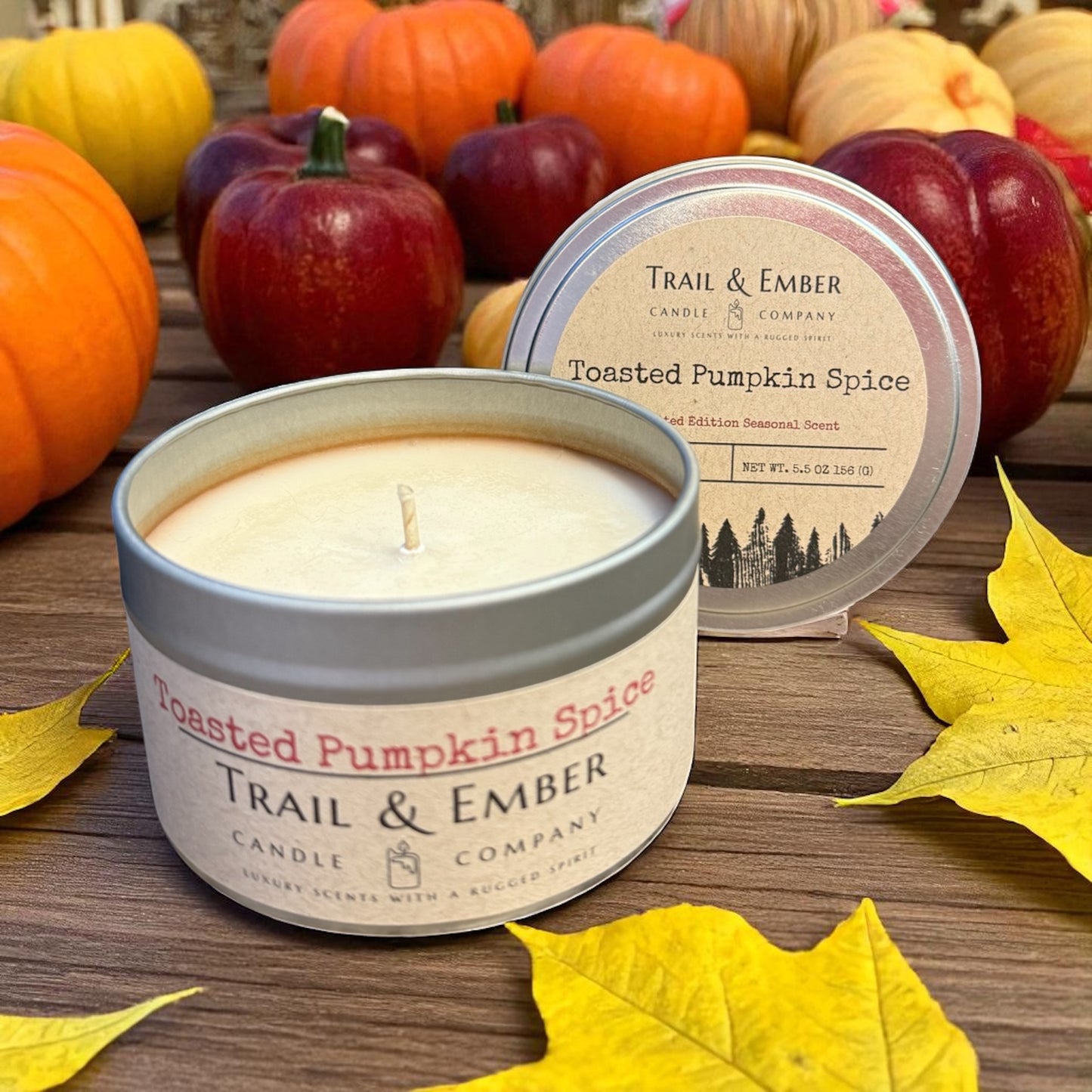 Toasted Pumpkin Spice Soy Travel Candle