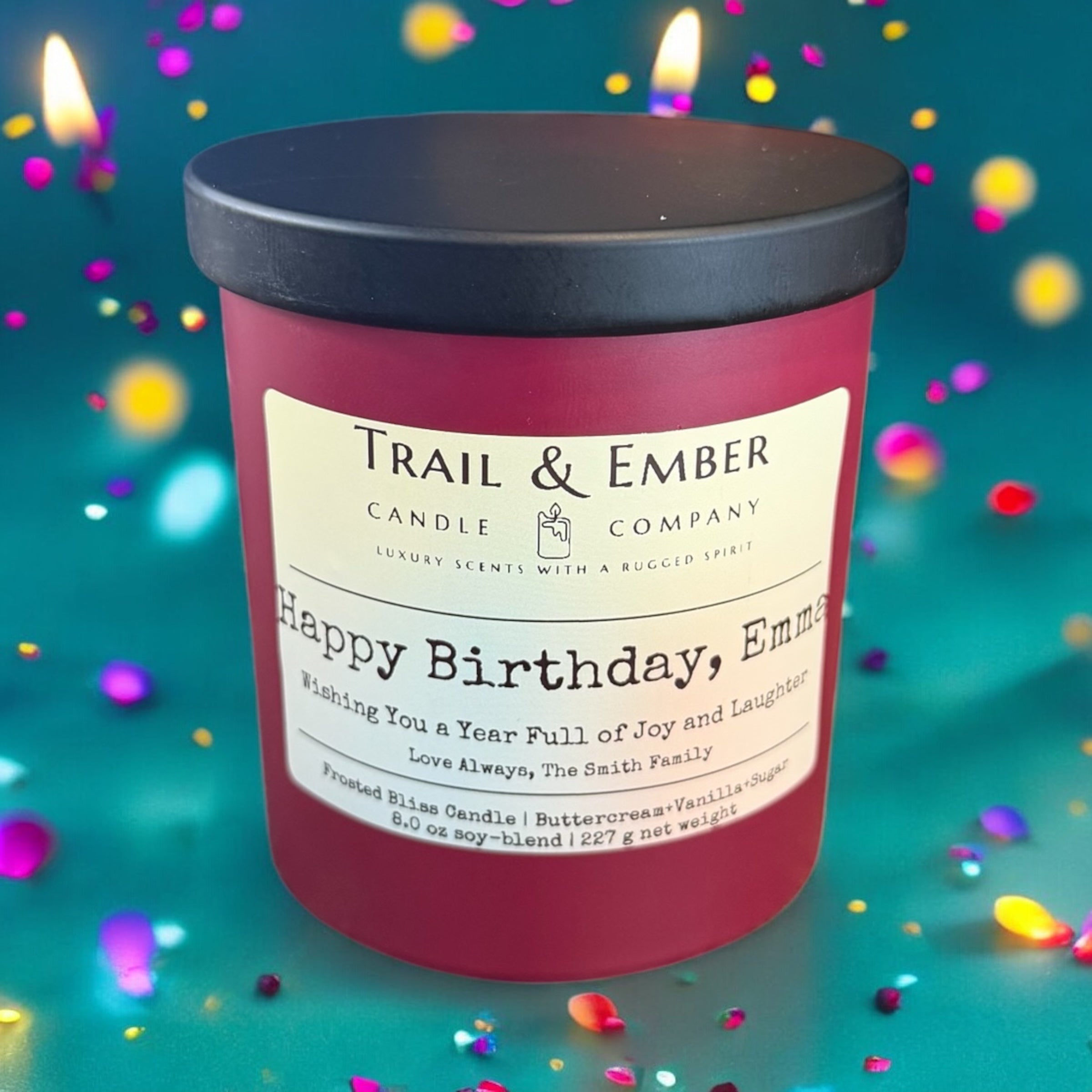 Frosted Bliss - Exclusive Soy Candle with Personalized Label – Trail ...