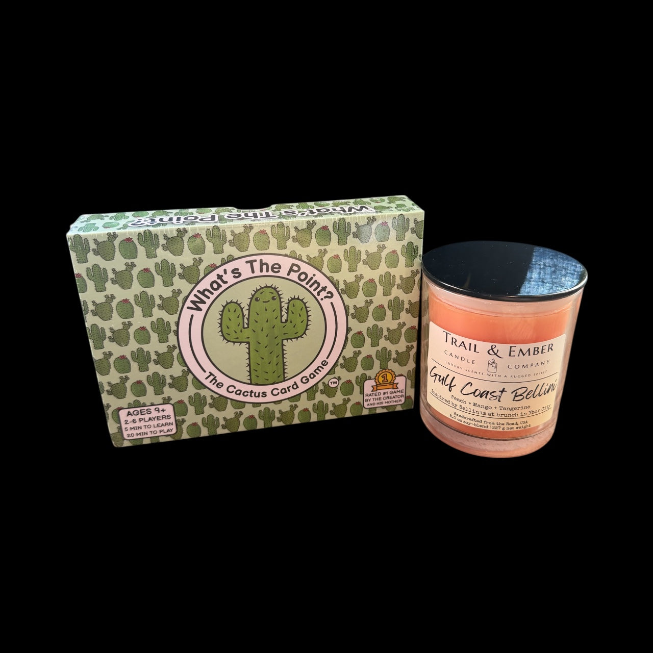 Sip & Play Gift Set – Gulf Coast Bellini Candle + What’s the Point Game