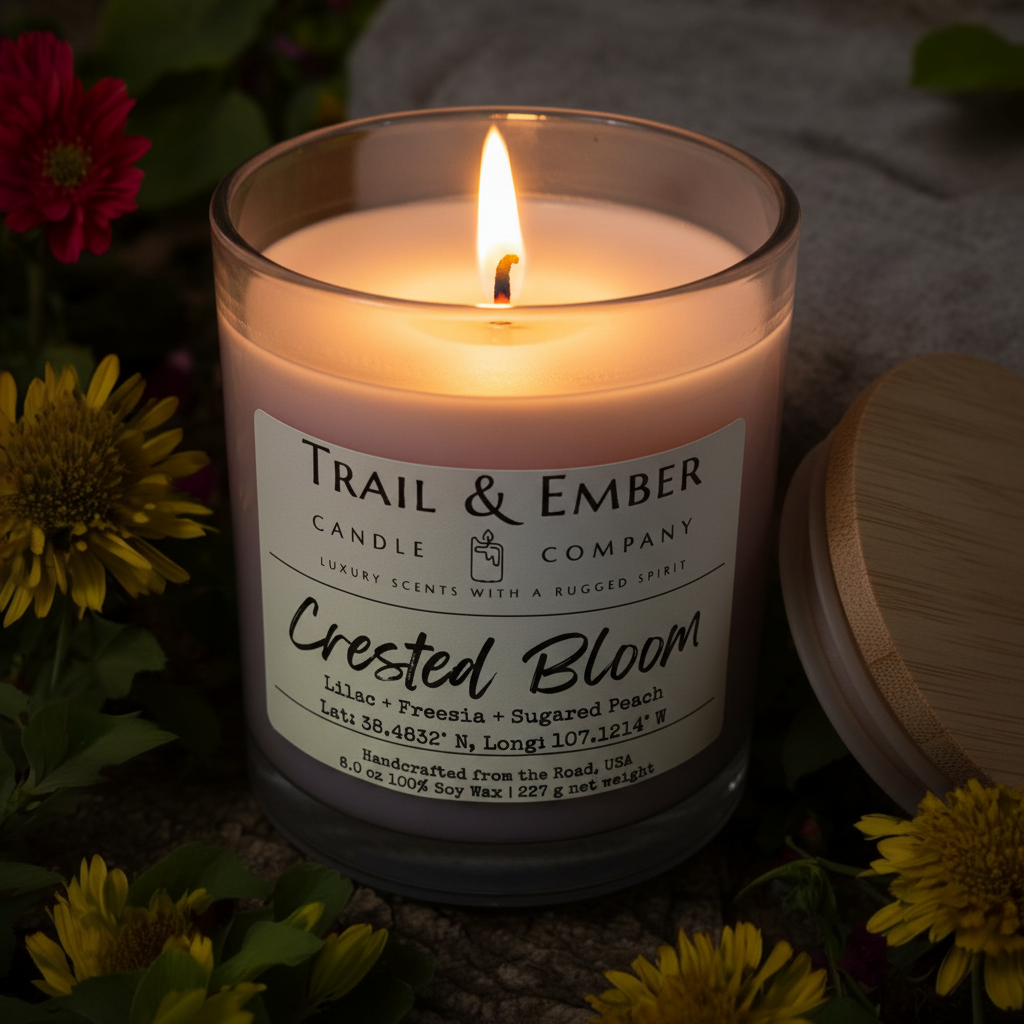 Crested Bloom Soy Candle