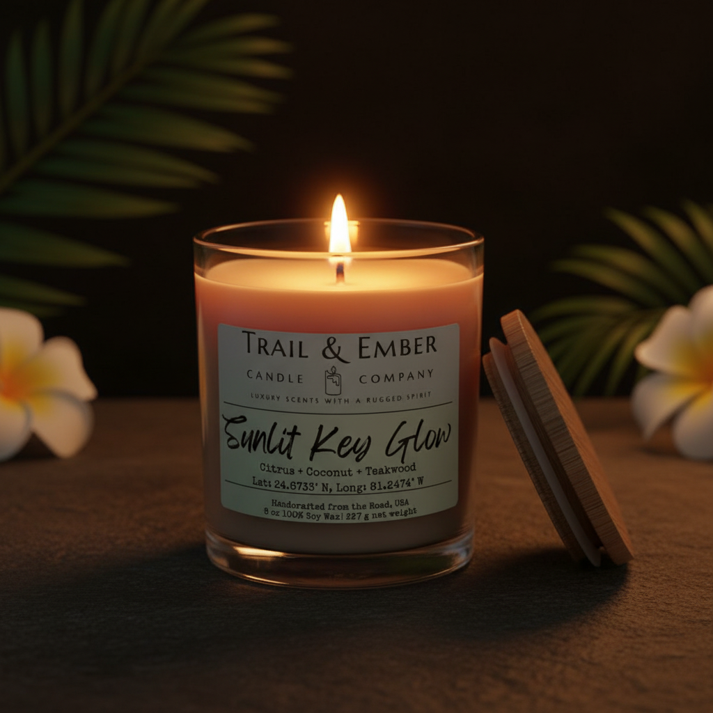 Sunlit Key Glow Soy Candle - Limited Edition