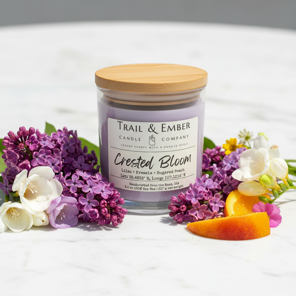 Crested Bloom Soy Candle